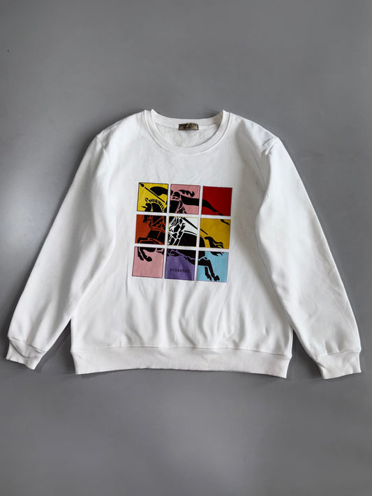Burberry London | Pop Art Equestrian Knight Graphic Crewneck Sweatshirt (M)