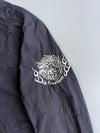 Jizo Bosatsu Crash Between Grace & Fury Black Nylon Bomber Jacket Freedom Embroidered Streetwear (L)