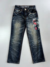 Big Train Japanese Denim “Kabuki Mask” Embroidered Jeans (W:26 |L:38)