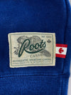 Roots Canada Quarter Button Sweatshirt Navy 1/4 Button Mock Neck Sweater (M)