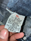 Win-Top Y2K Skull Flame Embroidered Tribal Stitch Cargo Pocket Heavy Whisker Wash Baggy Denim Jeans (W:36 |L:39)