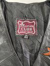 Vintage Leather Club Black Leather Biker Vest – Daytona '00 Eagle Patch (M)