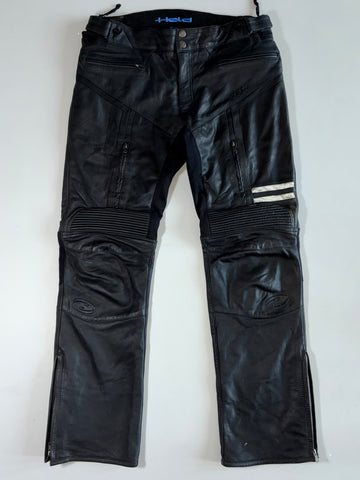 Held Black Leather Armoured Motorcycle Pants (W:40|L:44)