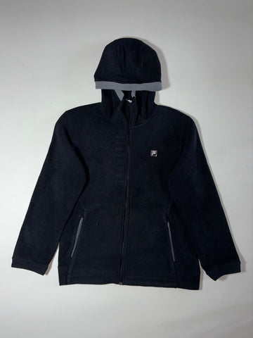 Fila | Fleece Hooded Zip Jacket – Black | ( M)