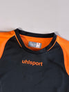 Uhlsport Long Sleeve Goalkeeper Jersey Smartbreathe Mesh –ELBo Paded  Black/Orange (M)