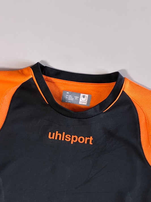 Uhlsport Long Sleeve Goalkeeper Jersey Smartbreathe Mesh –ELBo Paded  Black/Orange (M)