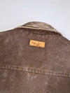 Vintage Hippie Classics Hard Cotton Jacket RARE W/ Leather Collar (M)