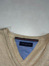 Tommy Hilfiger Sport Beige V-Neck Knit Sweater (S)