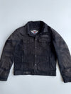 Harley-Davidson Genuine Motorclothes Armored Riding Jacket | Black Denim Trucker Style | CE Certified Protection (Size M)