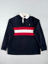 Vintage Polo Ralph Lauren Black Striped Rugby Shirt (2XL)