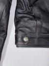Cafe Racer “Tribute Edition Live Fast” Genuine Cowhide Leather Moto Jacket with Union Jack Inner Lining (Paded)(M)