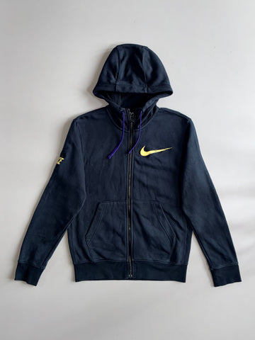 Nike NBA Embroidered Full Zip Hoodie Navy Gold (S)