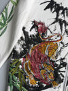 Nippon Blue Japanese Tiger Embroidered Rare Statement Piece (M)