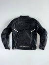 ICON Vintage Black Genuine Leather Armoured Moto Racing Jacket Padded (L)