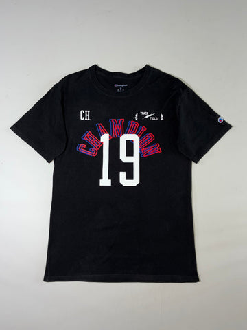 Champion Track & Field “19” Black Graphic T-Shirt (M)
