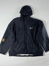 Vintage Nike Swoosh Padded Hooded Coach Jacket – Black (2XL/3XL)