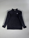 Adidas Originals Black 3-Stripes Crewneck Sweatshirt (S)