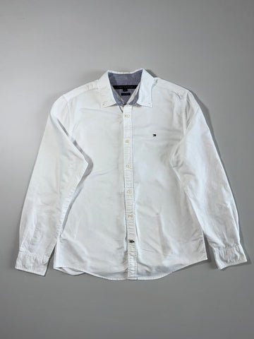 Tommy Hilfiger Custom Fit Oxford Shirt – White, Size (M/L)