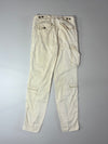 Ralph Lauren Y2K Cream Multi-Zip Utility Cargo Pants (W:30) )L:41)