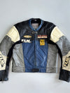 F.L.M. By Polo Riding Gare Pure Leather Motorcycle Racing Jacket (Paded)(M)
