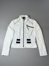 Marc Cain White Moto Jacket women's (S)