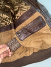 Vintage Marc New York Brown Leather Bomber Jacket (L)