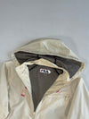 FILA Cream Hooded Windbreaker – Pink Drawcord Detail, Mesh Lined (L)