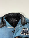 Avirex New York 1975 Patch Varsity Jacket in Blue & Black –(4XL)