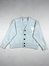 Ami Paris Ami de Coeur Mint Blue Fuzzy Knit Cardigan (M)