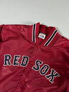 Boston Red Sox MLB Majestic Satin Snap-Up Jacket (Maroon) – Size (XL)