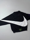 Nike Black & White Big Swoosh Windbreaker Jacket (M)
