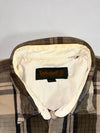 Vintage Timberland Weathergear Short Sleeve Plaid Shirt – Olive/Cream (L)