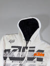 Fox Racing x KTM White Sherpa-Lined Zip-Up Hoodie (2XL)