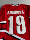 Vintage Wolves Hockey Jersey – Red/Black, Athletic Knit (XL)