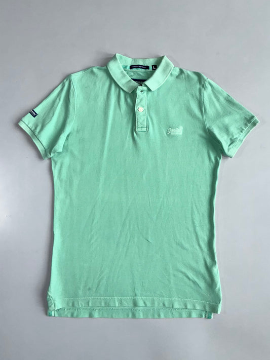Superdry | Vintage Destroyed Classic Pique Polo Tee (L)