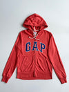 Gap | Coral Red Arch Logo Zip Hoodie | (S)
