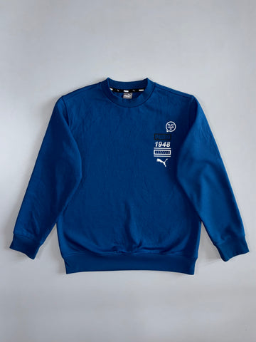 Puma “Play Loud 1948” Graphic Crewneck Sweatshirt — Royal Blue (S/M)
