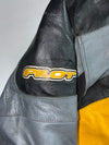 Pilot Yellow/Black Racing Leather Jacket PADDED (M/L)