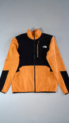 The North Face Denali Fleece Full-Zip Jacket — Amber Orange / Black (M)