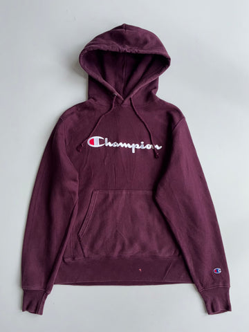 Champion | Reverse Weave Script Logo Hoodie Maroon (M)