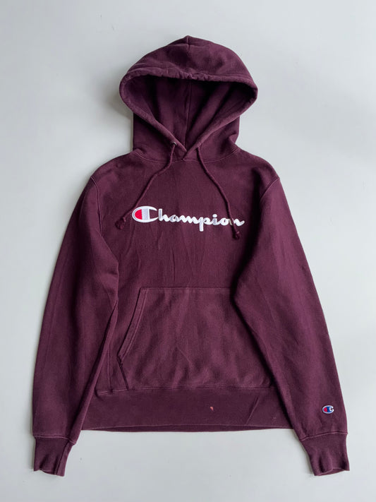 Champion | Reverse Weave Script Logo Hoodie Maroon (M)
