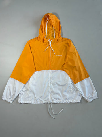 Columbia Flash Forward Colorblock Windbreaker Orange/White, Packable, (2XL)