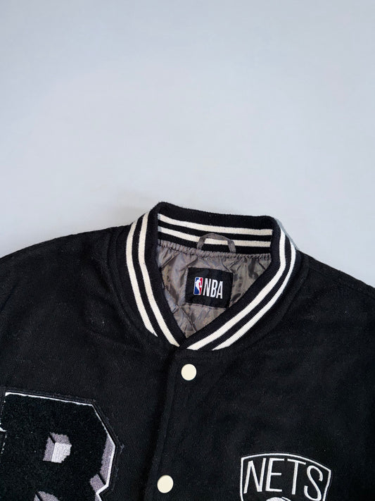 NBA Brooklyn Nets Varsity Jacket Leather Sleeves (M/L)