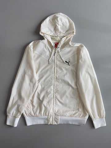 Puma | Off-White Hooded Zip Jacket (L)