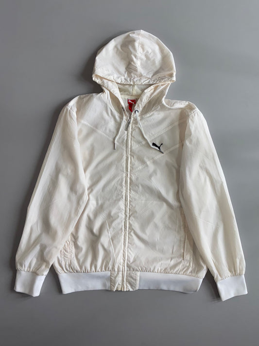 Puma | Off-White Hooded Zip Jacket (L)