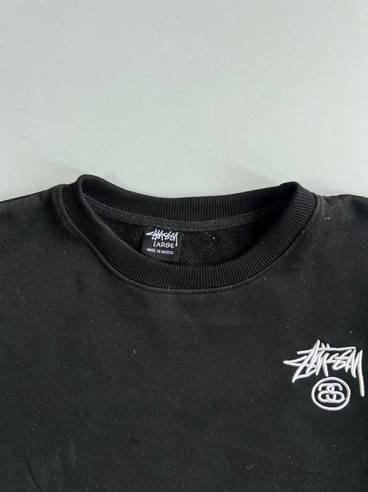 Stüssy Stock Logo Crewneck Sweatshirt Embroidered logo (M)