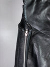 WM Fashion Black Leather Buckle Vest  Braided-Trim Biker Vest with Metal Hardware (L)
