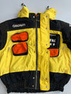 Vintage Goldwin Snowbeat Ski Jacket | Japanese Brand 90s Snow Wear | Black & Yellow Colorblock (L/XL)