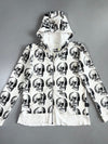 NUNUNU All-Over Skull Print Zip-Up Hoodie (XS)