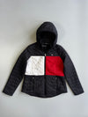 Tommy Hilfiger Sport Flag Colorblock Quilted Hooded Puffer Jacket Black Women (M)